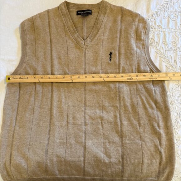 Fairway Outfitter Mens Tan Brown Knit Sleeveless Golf Sweater Vest Sz XL Cotton - Picture 6 of 10